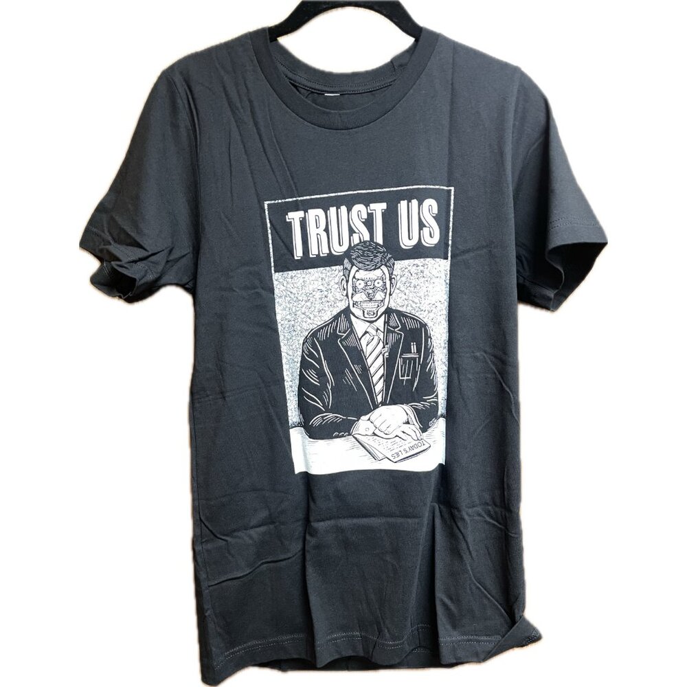 Black Rifle Coffee Company T-Shirt  Trust Us Newscaster  Short Sleeve SMALL NEW